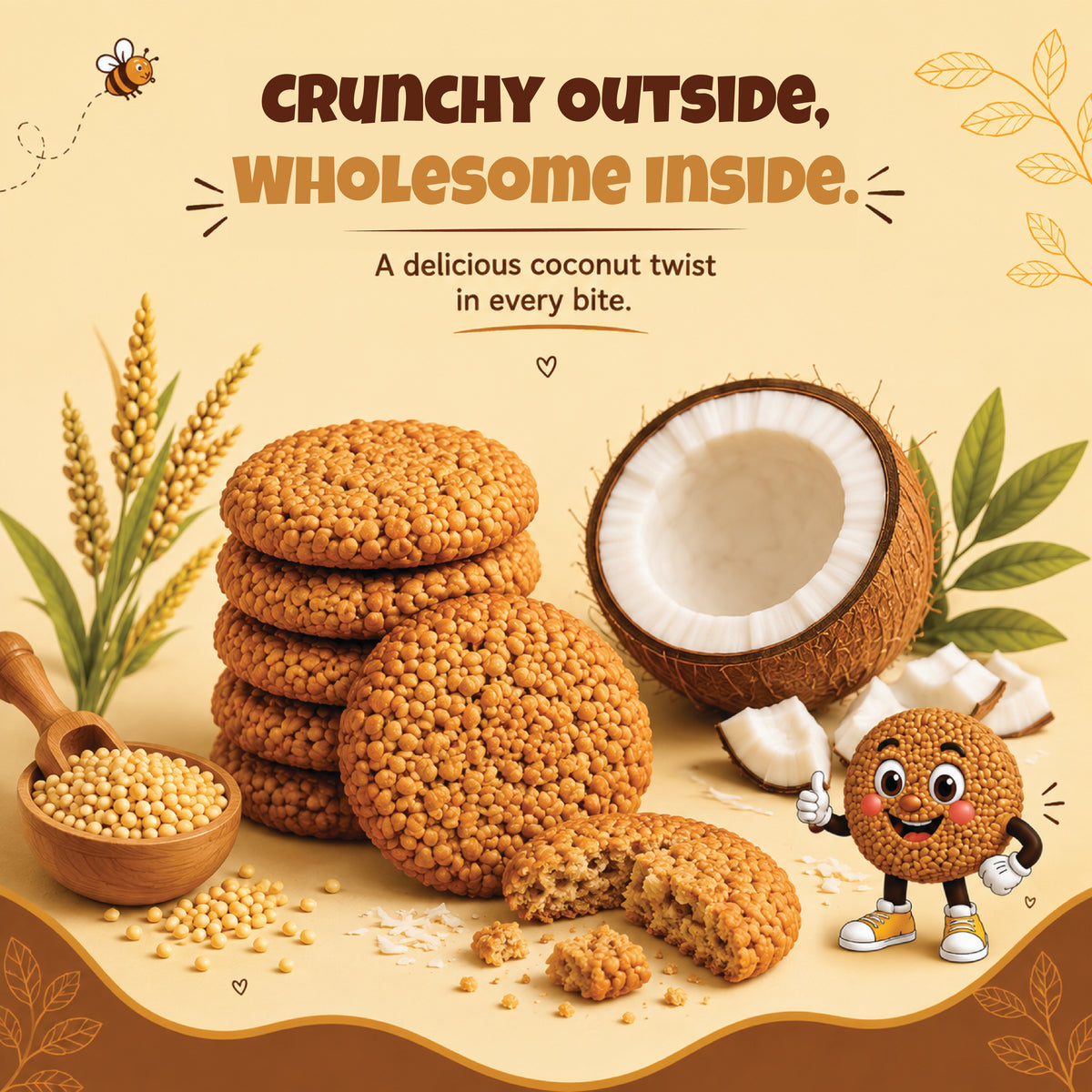 Millet Coconut Cookies