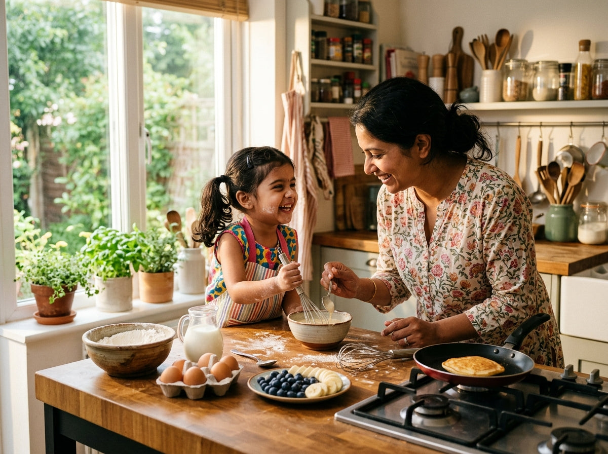 Mother and Daughter Baking